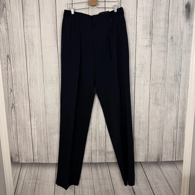 NUEVO CON ETIQUETAS DE COLECCIÓN Polo Ralph Lauren Para hombres Azul Marino W36 Lana Gabardina Dalton Pantalones *Sin dobladillo Foto 1 de 4