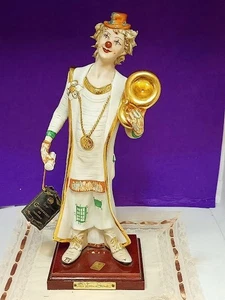 Vintage Capodimonte Circus Clown, Porcelain style V.Sabadin - Foto 1 di 21