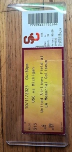 2025 Michigan Wolverines vs USC Trojans Football Ticket Stub Bryce Underwood - Picture 1 of 4