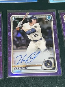 2020 Bowman Draft Chrome Hayden Cantrelle PURPLE /250 AUTOGRAPH - Picture 1 of 2