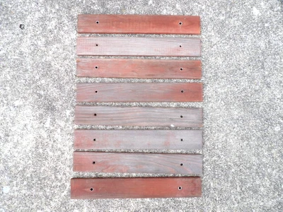 8 listones de repuesto vintage de secuoya césped patio cubierta silla SOLO LISTONES DE MADERA Foto 1 de 4