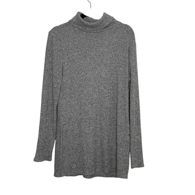White House Black  Size Large Market Women's Gray Ribbed Turtleneck Sweater Top - Image 1 of 4