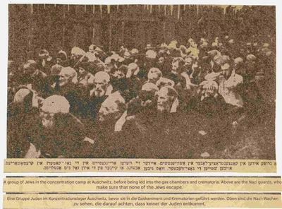 ISRAEL Germany Poland 1945 Holocaust, Jews on Way to Camp Auschwitz Gas Chamber - Image 1 of 3