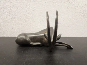 LOET VANDERVEEN BRONZE Reclining Sable Antelope Oryx Gazelle Ibex #55/750 Low # - Picture 1 of 24