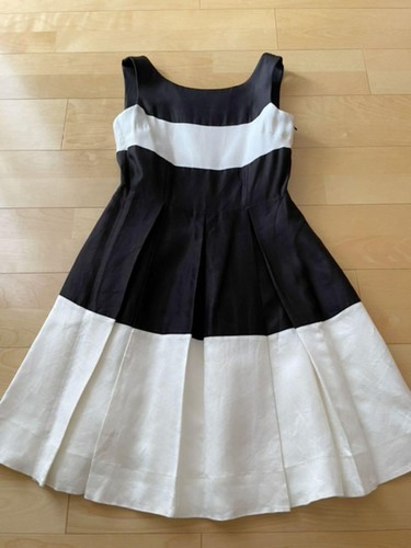 Autentico abito Kate Spade New York biancoxnero taglia 6 "offerte benvenute" R2941