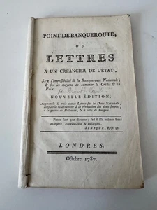 (Brissot De Warville, Jacques-Pierre ) Point de Banqueroute, 1787 - Foto 1 di 7