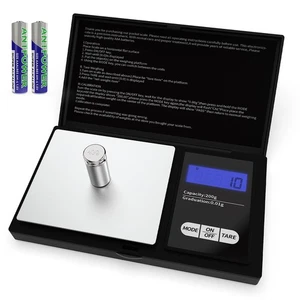 Escala de miligramos, escala digital de joyería 200 g/0,01 g, escala de micro gramos para polvo... - Imagen 1 de 6