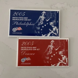 2005 Uncirculated Coin Set U.S Mint P&D Government Packaging OGP COA - Picture 1 of 12