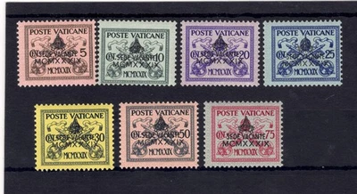 VATICAN CITY Scott # 61, 62, 63, 64, 65, 66 and 67, MINT / F - VF / NH! SCV $135 - Image 1 of 2