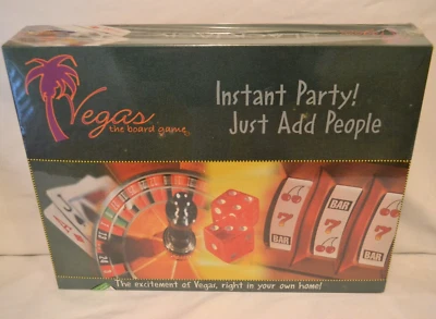 VEGAS The Board Game Las Vegas Slots Craps Blackjack Roulette Casino Game NEW - Image 1 of 4