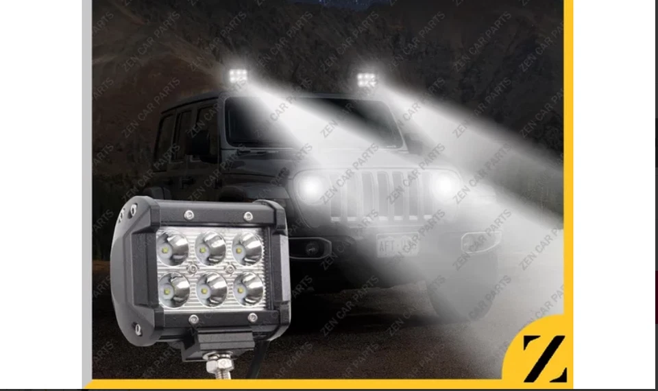 Off Road 18W LED Fog Lamp Work Light Bar SUV Boat SPOT Lamps - Image 1 of 3