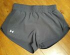 UNDER ARMOUR Women's  Gray Geometric Running Shorts Built in Size Ex Small