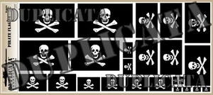 Diorama/Model Accessory - Pirate Flag #4 - 1/72, 1/48, 1/32, 1/35 Scales - Picture 1 of 4