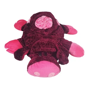 Six Flags Pig Plush Red Pink Spots Prize Toy Amusement Park Floppy Laying Pillow - Picture 1 of 11