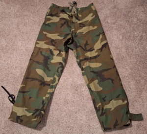Mens Small Regular Woodland Camo Cold Weather Military Pants Gore Tex 30x29 - Picture 1 of 7