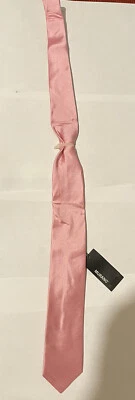 MURANO 男式 100% 真丝领带粉色新品 — 第 1/4 张图片