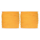 2pcs Nylon Beading Cord 1.2mm x 40 Yards Bracelet Making Knotting String, Yellow