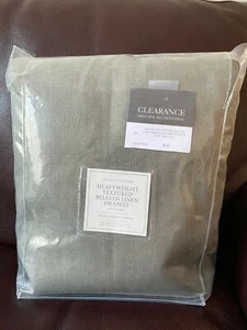 Restoration Hardware Heavy Weight Textured Belgian Linen Drapery Rod Pocket 96 - Picture 1 of 5