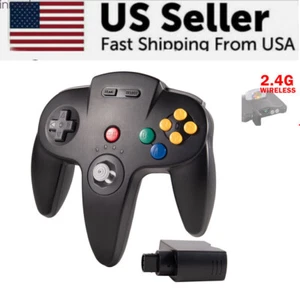 Joystick 2.4G inalámbrico 2.4G controlador juego gamepad para Nintendo 64 con Rumble Pak - Imagen 1 de 10