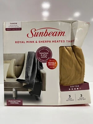 Manta térmica reversible Sunbeam Sherpa - miel Foto 1 de 3