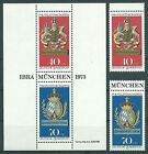 B.5 - Frg Federal Ibra In Munich 1973 Mi.766-767 Single Stamps+Block9 Mint