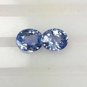 1.58ct Natural Srilankan Blue sapphire nice blue beautiful (6x5)mm pair gems - Picture 1 of 4