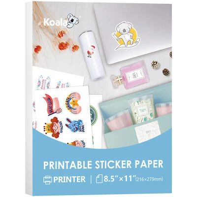 Lote Koala Papel Adesivo Vinil Branco Brilhante Imprimível Impermeável SOMENTE LASER - Imagem 1 de 4