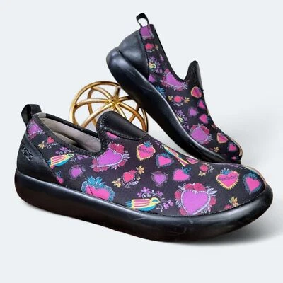 Alegria Eden Frida 蝴蝶懒人鞋 42 码舒适工作黑色粉红色休闲 — 第 1/4 张图片