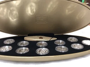 1999 Canada, 25 Cents Sterling Silver Proof Set - 12 Millennium Coins w. Case - Picture 1 of 8