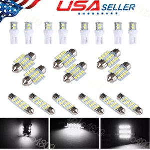 Bright 6000K White LED Interior Light Bulb Kit 20pcs Dome Map Plate for Car - Bild 1 von 16
