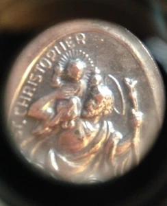 ST. CHRISTOPHER MEDAILLE 1" HERSTELLERMARKE "AB" ODER "NB" VORNE "ITALIEN" HINTEN SELTEN - Bild 1 von 8