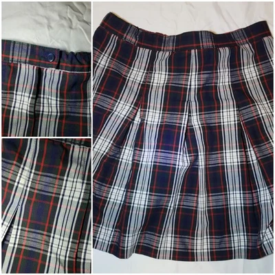 Falda uniforme escolar plisada a cuadros School Apparel Inc para niñas talla 14H Foto 1 de 4