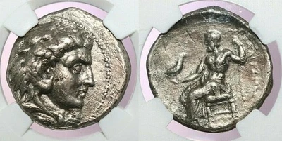 ALEXANDRE III, ancienne pièce grecque NGC Ch F. AR Tétradrachme. A931 - Photo 1/4