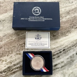 2002 U.S. Military Academy Bicentennial Commemorative Proof Silver Dollar w/COA - Picture 1 of 4