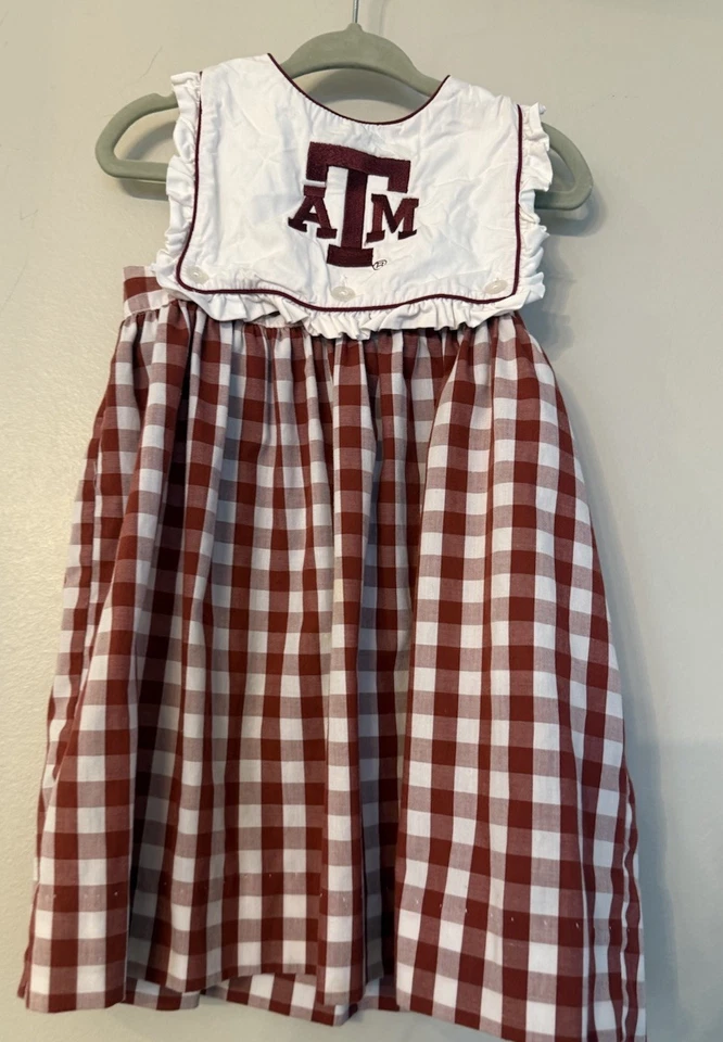 Vestido Texas A&M Aggies para niños pequeños 2t granate/blanco Foto 1 de 1