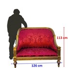 Banquette de style Louis XVI en bois doré, XXème siècle