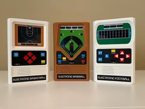 Mattel Retro Handheld Electronic Games - Football, Baseball & Basketball - Picture 1 of 7