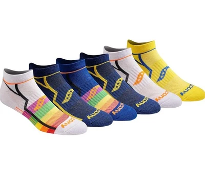 Calcetines acolchados Saucony para hombre 6 pares multicolores Reino Unido 8-12 nuevos con etiquetas Foto 1 de 4