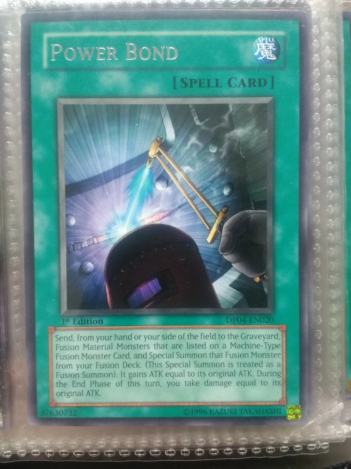 YuGiOh Card - Power Bond DP04-EN020 -1st Ed - Rare - mint sleeved free postage  - Photo 1/1