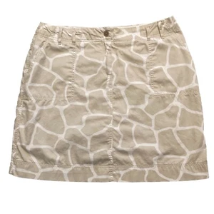 Lands' End Women's Size 16W Beige White Giraffe Animal Print Skorts w/ Pockets - Picture 1 of 5