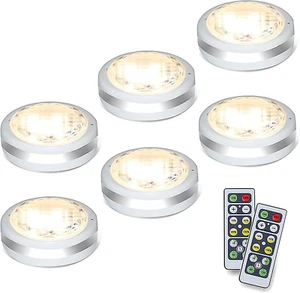 Puck Lights with Remote, Battery Operated under Cabinet Lighting, Led Tap Light - Picture 1 of 12