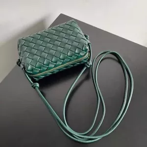 Bottega Veneta Mini Loop Camera Bag Green 723547 Leather Shoulder Bag - Picture 1 of 8