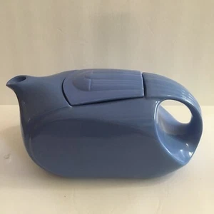 Hall Pottery Westinghouse Blue Streamlined Water, Coffee or Tea Pot  Art Deco  - Picture 1 of 11