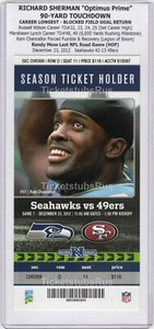 Richard Sherman 90-YARD TD 2012 Seahawks 49ers 12/23 Full Ticket KAM CHANCELLOR