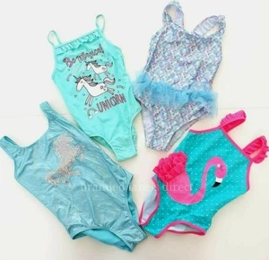 TRAJE DE BAÑO PARA NIÑAS UNICORNIO/RED SIRENA TRAJE DE NATACIÓN CON VOLANTES NIÑOS TRAJES DE BAÑO - Imagen 1 de 18