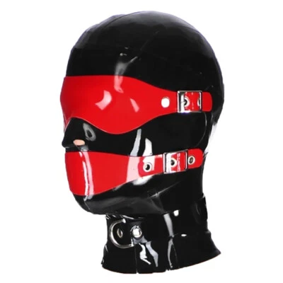 All inclusive latex head cover.Removable eye mask and mask.with zipper,cosplay - Image 1 of 4
