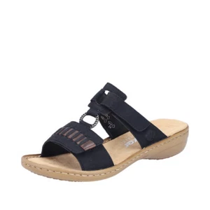 Rieker Women's Slippers Sandals Black 60881 - Picture 1 of 14
