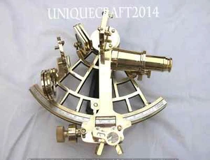 Nautical Brass Sextant Instrument Marine Working Fully Navigation Ship Astrolabe - Picture 1 of 5