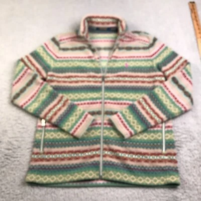 Polo Golf Ralph Lauren Jacket Womens L Colorful Fair Isle Fleece Zip Up Sweater - Image 1 of 4