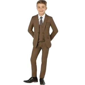 Boy's Suits 3 Pieces Wedding Formal Prom Party For Dress Kids Slim Fit Suits Set - Picture 1 of 27